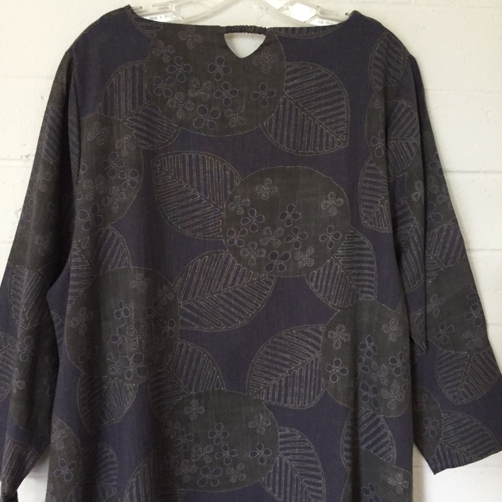 Dress Boat Neck Long Sleeve Art to Wear NWT OS - Picture 8 of 11